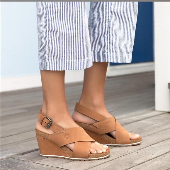 TIMBERLAND WOMENS CAPRI SUNSET CROSS BAND SANDALS - Picture 13 of 13